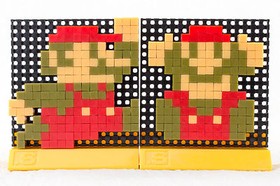 Super Mario Bros. Dots A Set .S Puzzle Pin Panel Toy Tomytec JAPAN FAMICOM 