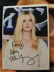 Signed ELLE FANNING Maleficent Actress AUTOGRAPH - Picture 1 of 1