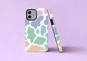 Cow Spots Animal Print Ombre Pattern Tough Phone Case/Cover For iPhone Samsung - Picture 1 of 5