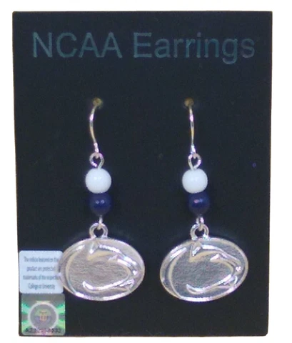 Penn State  Nittany Lion  Beaded Earrings French wire  New Cover