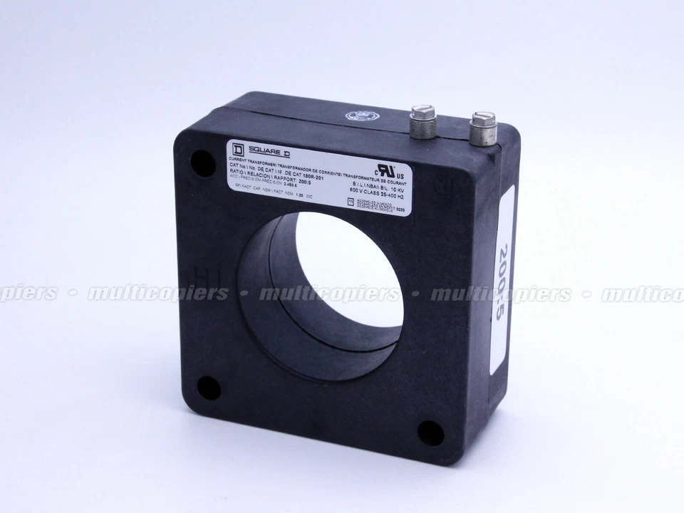New SQUARE D 180R201 Torroidal Current Transformer 200:5 2-1/2 ID - Image 1 of 1