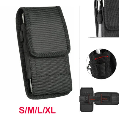 Vertical Cell Phone Holster Pouch Wallet Case With Belt Clip For iPhone Huawei . - Image 1 of 4
