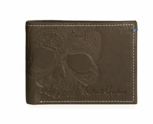 Robert Graham, Cartera Plegable de Cuero Repujado con Calavera - Marrón - Imagen 1 de 7