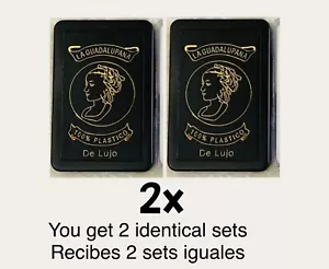 2x Set De Cartas Españolas La Guadalupana Espanolas Barajas 100% Plastico - Bild 1 von 5