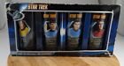 NEW Star Trek Set of 4 TOS Collector 10 oz Glasses 2010 w/box - Damaged Box