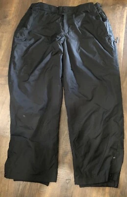 Champion Pantalones de Esquí Nieve Para Hombre XXL 38-42” Negro Forrado Elástico Cintura Bolsillos Logo Foto 1 de 4