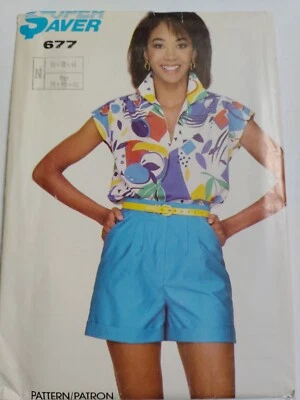 Shorts Shirt Pullover Top 10 12 14 Simplicity Super Saver 677 Sewing Pattern UC - Image 1 of 4