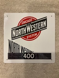 Chicago & North Western Railroad Railway Train Metal Sign New 8"x 8" - Picture 1 of 3