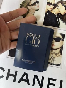 Acqua Di Gio Giorgio Armani PROFONDO Eau De Parfum 1.2ml / 0.04 oz Carded Sample - Picture 1 of 2