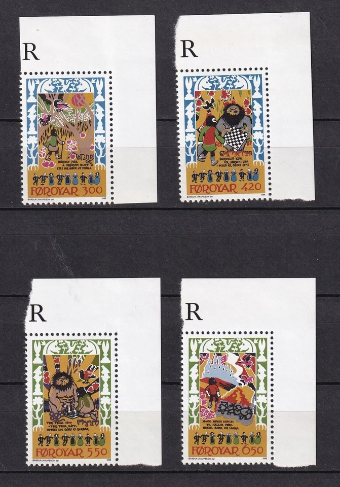FEROE 1986 , Chess,  Schach, Tales and legends  Mi 130/133  MNH - Imagen 1 de 1