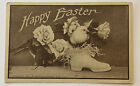 Vintage Postcard, Happy Easter, Baby Chick in Shoe