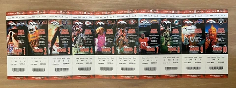 2014 NFL DENVER BRONCOS FULL FOOTBALL TICKETS - inc PEYTON MANNING TD RECORD Cover