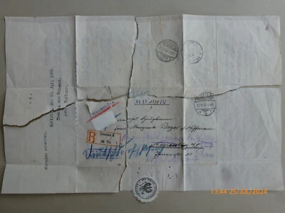 R23) R BRIEF,Frei,1917,Siegel Amtsgericht BRESLAU,Naumburg,BZ Posen, von CRAUSAZ - Bild 1 von 4