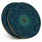 2 x Coasters - Pretty Blue Mandala Indian Home Gift #2356