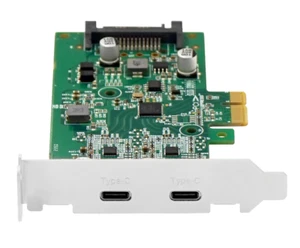 PCIe 2.0 x1 to dual Type C USB expansion card (based on Renesas upd720202) - Picture 1 of 1