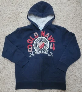 Old Navy Boys Sherpa Fleece Lined Hoodie Sz S Small 6 / 7 full zip - Picture 1 of 7