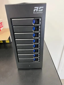HighPoint RocketStor 6418S 8-Bay Raid enclosure SFF-8088 - spares or repair - Photo 1/6