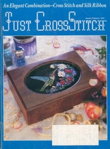 Just Cross Stitch Magazine Feb 1995 Ribbon Embroidery Dutch Sampler Clematis - Picture 1 of 7