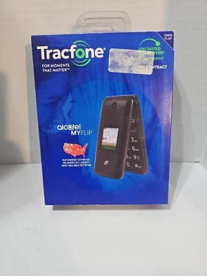 TracFone Carrier-Locked Alcatel MyFlip 4G Prepaid Flip Phone- Black - 4GB - S... - Image 1 of 4