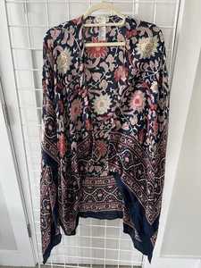 Free People Magic Dance Border Floral Boho Plumero Kimono Talla Única - Imagen 1 de 14