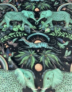 Clarke And Clarke Emma J Shipley Lemur Col.Navy/zambezi Teal/Zambezi Navy - Imagen 1 de 3