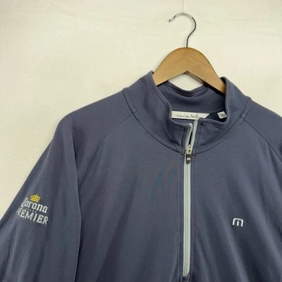 Travis Mathew Sweater Men's XL Blue 1/2 Half Zip Pullover Corona Premier Golf - Image 1 of 4
