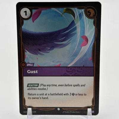 Gust Foil 169/298 NM Riftbound Origins League of Legends TCG - Image 1 of 3