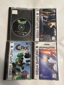 SEGA Saturn Lot Of 4 Games Bug!, Command & Conquer, Croc, And Galactic Attack