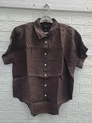 J. Crew New Captain Shirt In Baird Mcnutt Irish Linen Size Large - Image 1 of 4