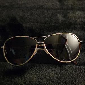 Vera Bradley Tutti Frutti VB Barbara 60[]11-135 Aviator Floral Sunglasses Amber - Picture 1 of 10