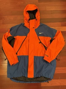 Vintage Nike ACG Mountain Parka Outer Layer 3 Jacket Size XL Blue Orange 90s - Picture 1 of 12