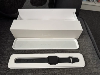 Apple Watch Series 0 A1554 7000 Space Grey & Black 42mm MJ3T2B/A Spares Repair  - Image 1 of 4