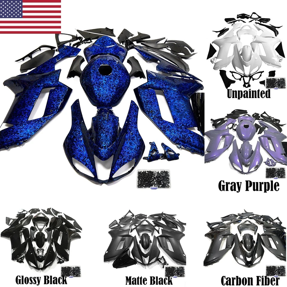 Injection For Kawasaki Ninja ZX6R ZX-6R 2007-2008 ZX636 Fairing Kit Bodywork - Image 1 of 1