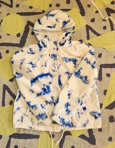 Unisex Levi's Lightweight Retro Rain Slicker Jacket - Blue Tie Dye - M NWOT - Picture 1 of 12