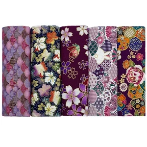 5Pcs Cotton Fabric 15.7x31.4" Japanese Style Printed Fat Quarters for DIY Sew... - Bild 1 von 5
