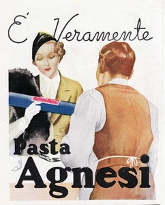 PUBBL. 1939 PASTA AGNESI IMPERIA KÜCHE LEBENSMITTEL FRAU ART DECO LUBATTI - Bild 1 von 1