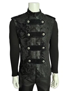 CHALECO SANTUARIO LEGIÓN CHAQUETA GÓTICA UNIFORME MILITAR BANDA DE ROCK CHALECO GÓTICO STEAMPUNK - Imagen 1 de 8