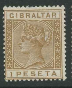 Gibraltar SG30 1889 1p bistre Mounted Mint - Picture 1 of 1