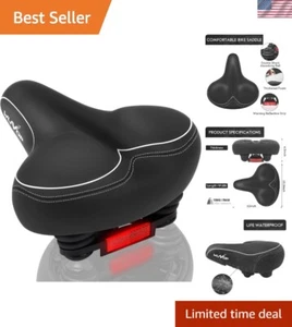 Universal Fit Bike Saddle Replacement: Comfortable, Waterproof & Reflective - Picture 1 of 8