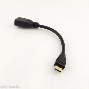 HDTV Mini HDMI-compatible Male to HDMI-compatible Female Converter Adapter Cable - Picture 1 of 6