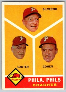 1960 Topps Ken Silvestri/Dick Carter/Andy Cohen Philadelphia Phillies #466 VG-EX