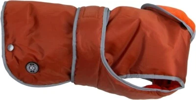 Terracotta Red Dog Coat. Stormguard, All Weather, Fleece, Waterproof. 7 Sizes. - Image 1 of 4