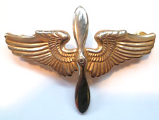WWII United States Army Air Force Officer Cadet Hat Badge Military  EB370