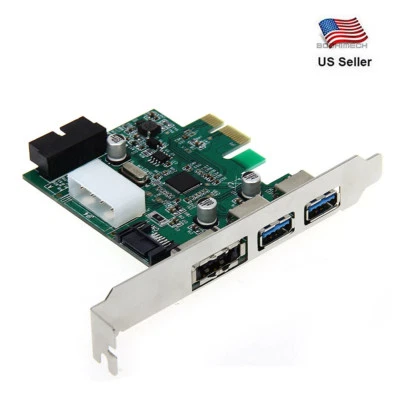  Scheda controller adattatore ESATA alimentazione PCI Express 3 porte USB 3.0 20 pin - Immagine 1 di 4