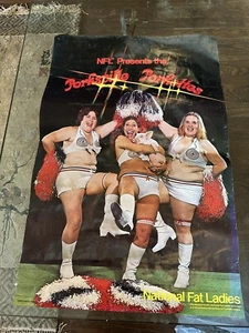 National Fat Ladies NFL Poster 21 X 32" Porksville Porketts RARE vintage mancave - Picture 1 of 7