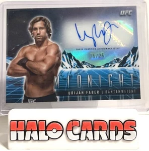 25/25 BOOKEND 2024 UFC Topps Midnight Uriah Faber Signatures Auto Moonrise C - Picture 1 of 2