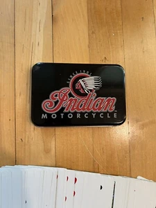 Indian Motorcycle Playing Cards 2 Decks In Collector Tin, One Sealed - NICE - Picture 1 of 15