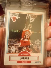 Michael Jordan Chicago Bulls Card 1990 Fleer#26$$