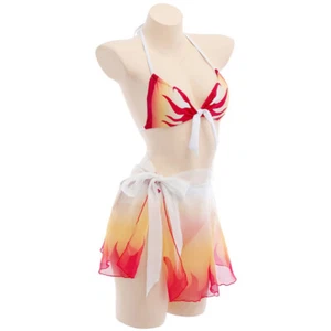 Anime Demon Slayer: Kimetsu no Yaiba Women's Swimsuit Bikini Swimwear Suit R02 - Picture 1 of 14
