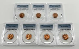 1962 1C Lincoln Cent (3) MS66RD (4) MS65RD LOTTO VENDITA (7) Totale I MIEI MIGLIORI ESEMPI - Foto 1 di 21